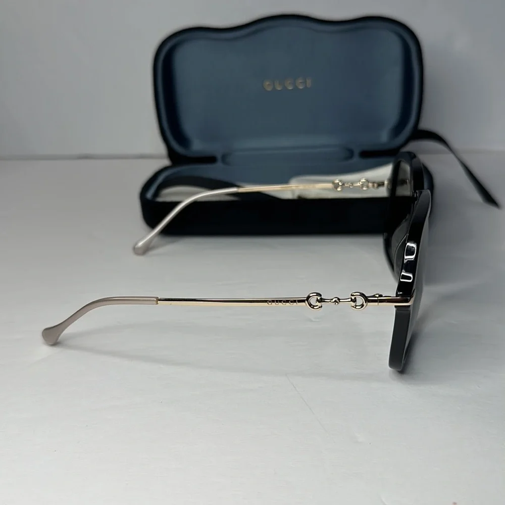 💯 - New Authentic Women's Rectangle Oversized Gg0887s 001 57mm Sunglasses - Picture 6 of 13